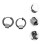 2-piece punk style drop earrings 4