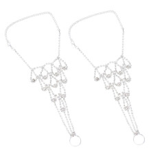 2 enkelbandjes 31x13x0,5 cm zilver