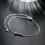 silver anklet with key pendant extension chain 5