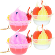 8-Piece Ice Cream Keychain Set for Women, Backpack Party Gifts