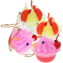 12-Piece Ice Cream Keychain Set for Women, Backpack Party Favors