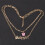 Collier pendentif en acrylique, collier à deux rangs, or bébé 4