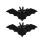 3 adjustable plastic Halloween bat rings 1