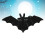 3 adjustable plastic Halloween bat rings 5