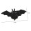 3 adjustable plastic Halloween bat rings 2