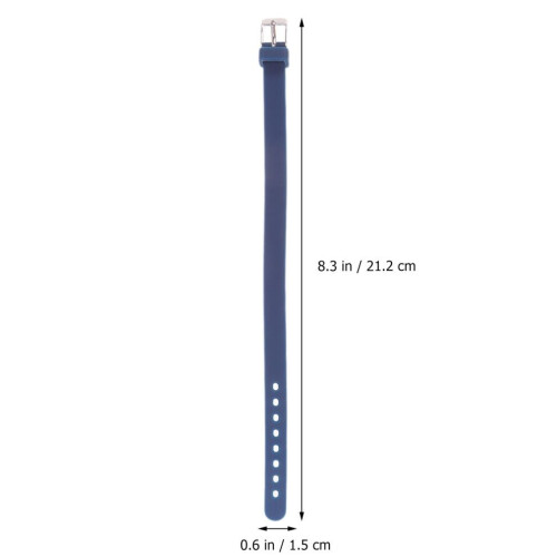 Solid dark blue silicone bracelet for children 1