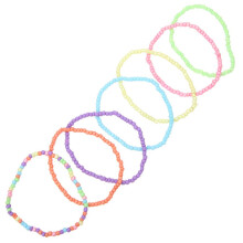 7-teiliges Perlenarmband-Set, kinderfreundlich, stapelbar