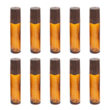 10 Roll-on-Flaschenverschlüsse, Holzoptik, tragbar