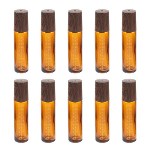 10 st roll-on-korkar, träliknande, bärbara