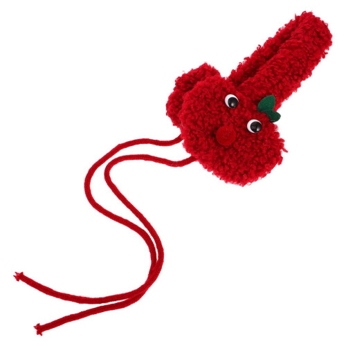 Plush molar pins headband red
