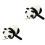 2 Stück Stoff-Panda-Klatscharmband-Plüschtier 5