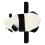 2 Stück Stoff-Panda-Klatscharmband-Plüschtier 3