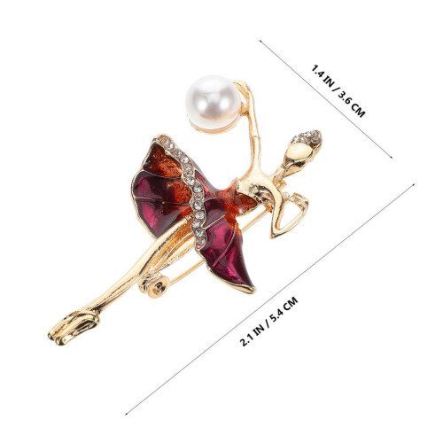 Balletbroche voor dames, legering, met speld 1