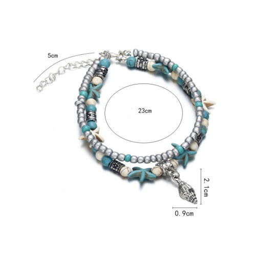 2 anklets with shell pendants 1