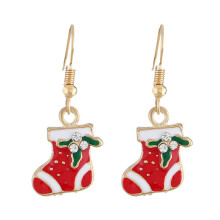 3-teiliges Ohrringset mit Anhängern in Form von Weihnachtsmannschuhen