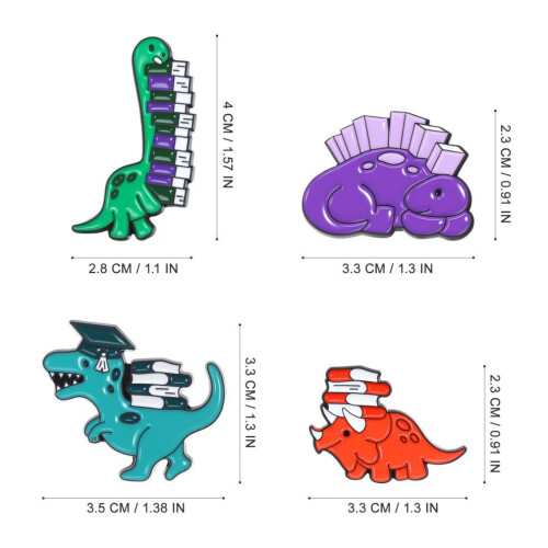 5 niedliche Dinosaurier-Anstecker für Kinder 1
