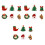 18-delige kerstbrocheset voor 3