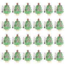 75 weihnachtliche Glitzer-Anstecker mit LED-Broschen