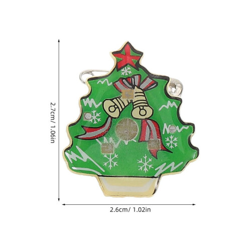 75 kerstglitterbadges met LED-broches 1