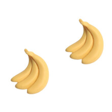 3 Paar Bananen-Ohrstecker, Hängeohrringe (gelb)