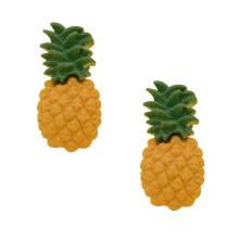 3 Paar niedliche Ananas-Ohrringe, baumelnd, für (orange)