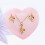 Ensemble de bijoux avec collier et boucles d'oreilles en strass pour 2