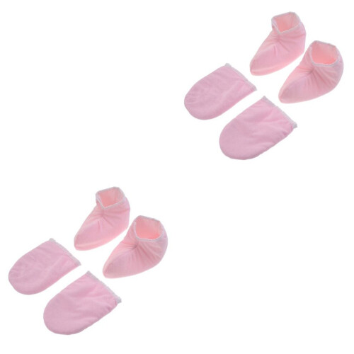 4 par paraffinvax för händer och fötter, rosa 2