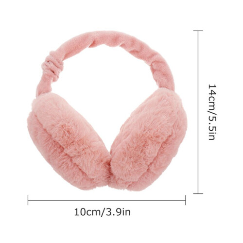 2 solid-color foldable plush ear warmers for women and men 1