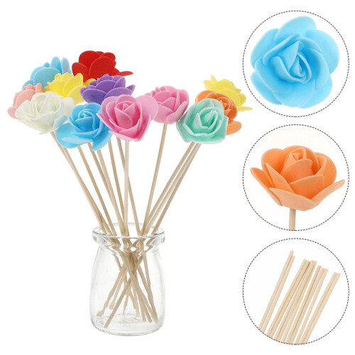24 Aromatherapie-Blumenräucherstäbchen aus Rattan 2