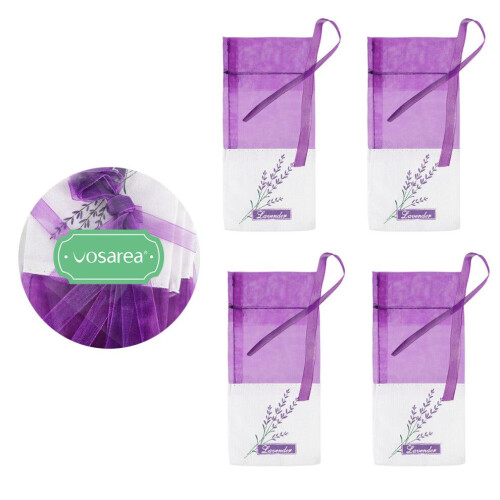 Vosarea 30 Duftsäckchen, Blumenmuster, Lavendel, Dunkelviolett 1