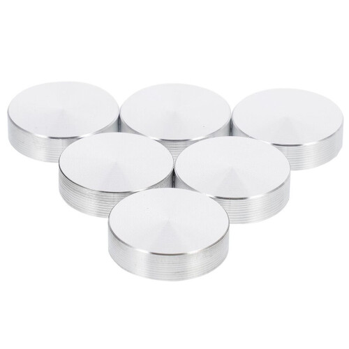 6-pack glashyllor i aluminiumlegering för tebord