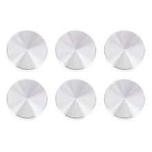 6er-Packung runde Aluminiumscheiben-Glasablageadapter für Teetische