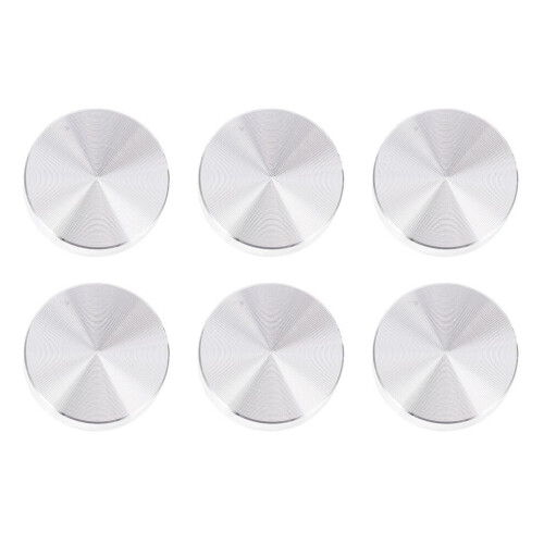 6er-Packung runde Aluminiumscheiben-Glasablageadapter für Teetische