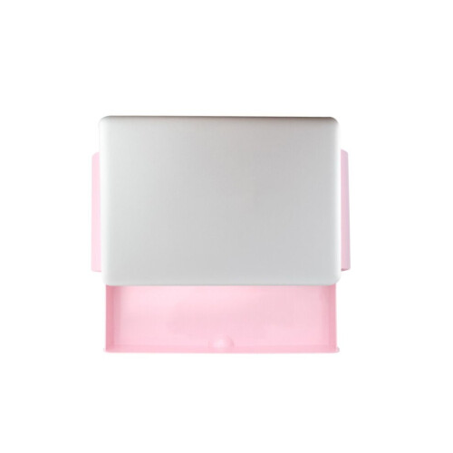 Support d'ordinateur avec compartiment de rangement pour écran, étagère de bureau rose 1