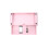Support d'ordinateur avec compartiment de rangement pour écran, étagère de bureau rose 3
