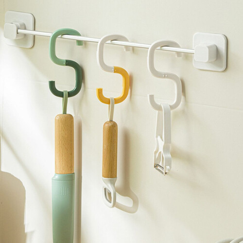 2 pcs. Multifunctional kitchen hooks, plastic, foldable, for bath towels 2