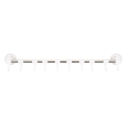 2 Adjustable Towel Holders with Suction Cups and 10 Hooks