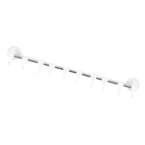 2 Adjustable Towel Holders with Suction Cups and 10 Hooks 2