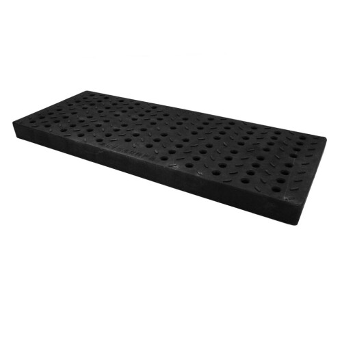 Grille de caniveau, protection de terrasse, noire