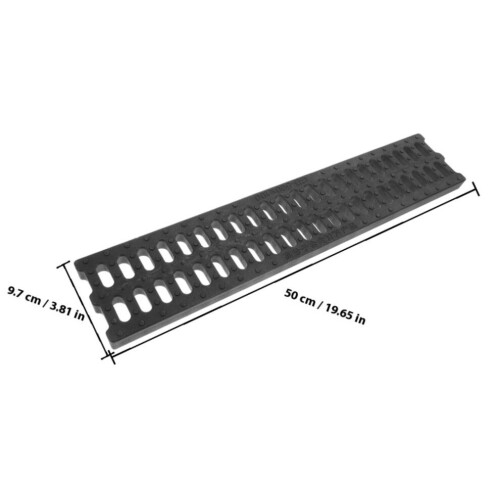 2pcs Robust Plastic Grate Rectangular Floor Drain Outdoor 1