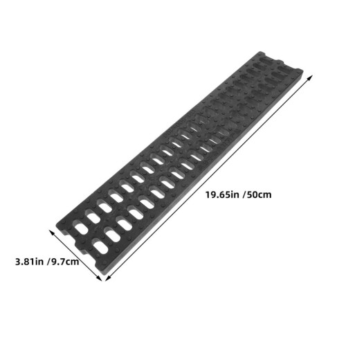 2pcs Robust Plastic Grate Rectangular Floor Drain Outdoor 2
