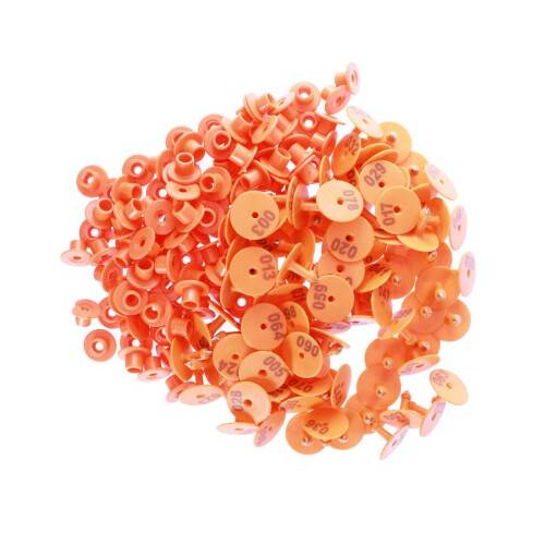 100 numbered plastic ear tags (1-100) for goats, cattle, pigs