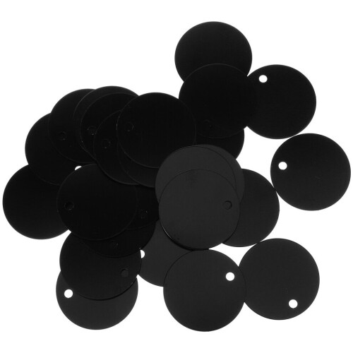 25 round aluminum pet pendants, engravable for 2