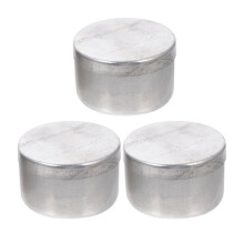 3-delige set eenvoudige ronde aluminium balansschalen voor laboratoriumexperimenten