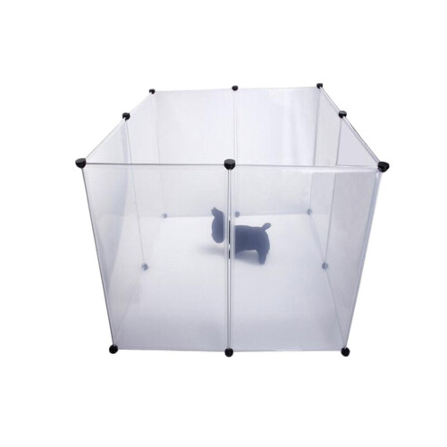 8 Plastic Dog Crates for Size S White