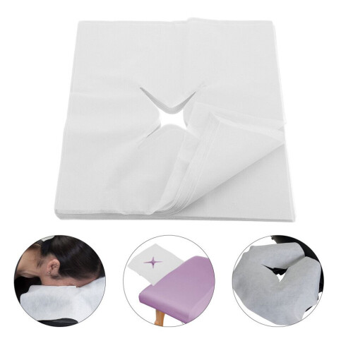 100 disposable massage headrest covers, hygienic 2