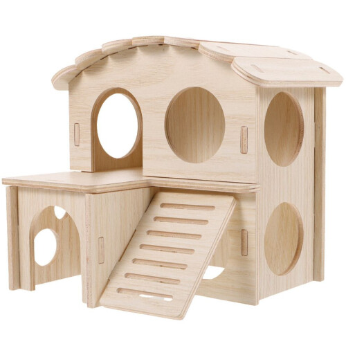 hamsterhus med tuggleksak, husdjurstillbehör, 1 2