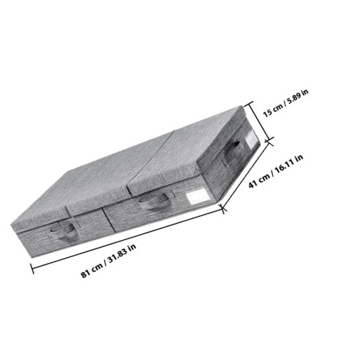 Foldable Underbed Organizer, Multi-Use Clothes Box Holder 1
