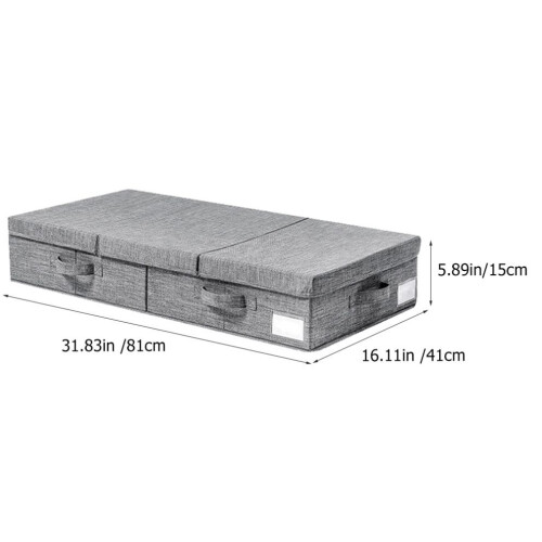 Foldable Underbed Organizer, Multi-Use Clothes Box Holder 2