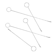 5 Metall-Zungenzieher mit Hakenverschluss zum Einfädeln